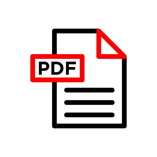 Sinal plano de pdf botão ícone de download isolado no fundo branco —  Vetores de Stock