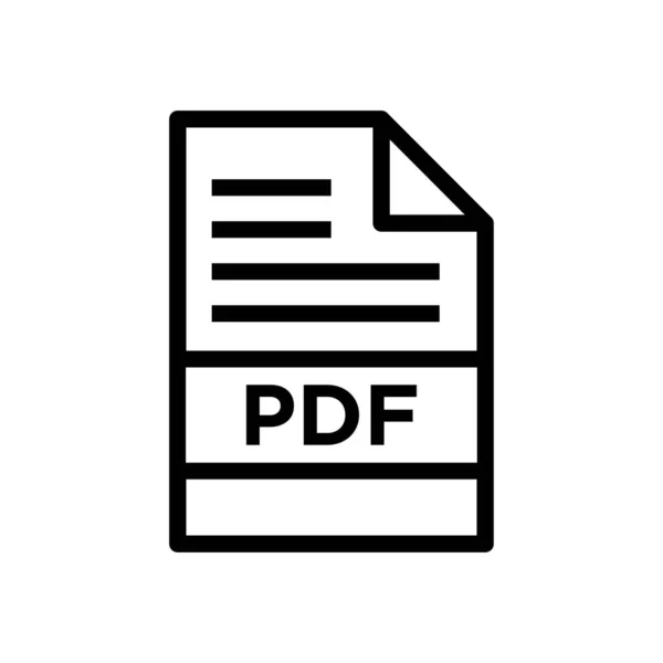 Signo plano del botón del icono de descarga pdf aislado sobre fondo blanco — Vector de stock