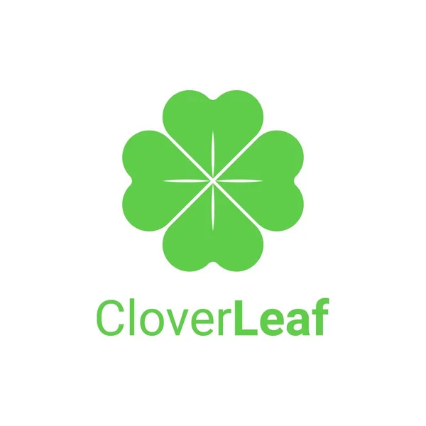 Leaf clover vector icon. Patrick symbol. Ecology concept. — 스톡 벡터