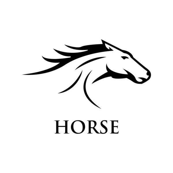 Abstrakcyjna Sylwetka Logo Konia Inspiracja Projektowa Vector — Wektor stockowy