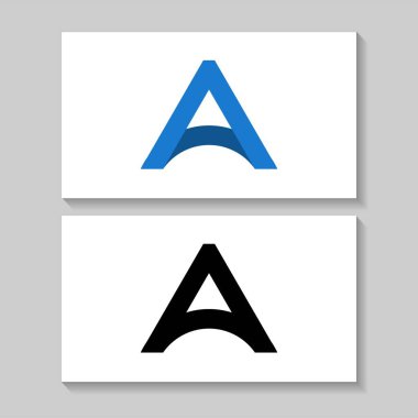 A harfi logo tasarım şablon elemanları - vektör işareti. Kartvizit şablonları.