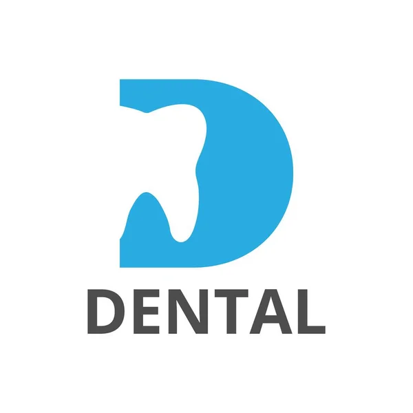Creative Letter D Dental Logo Design Template — Stock Vector