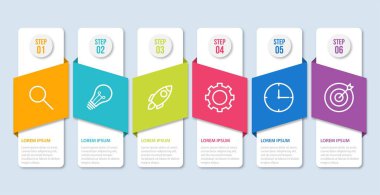 6 seçenekli sunum işi bilgi şablonu