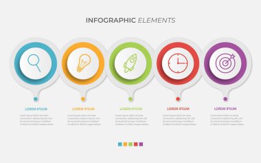 5 seçenekli sunum işi bilgi şablonu