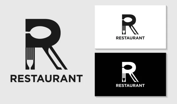 Początkowy monogram R dla szablonu logo restauracji — Wektor stockowy