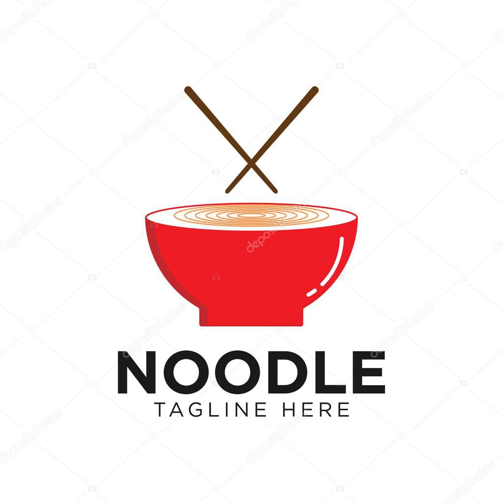Noodles logo design template