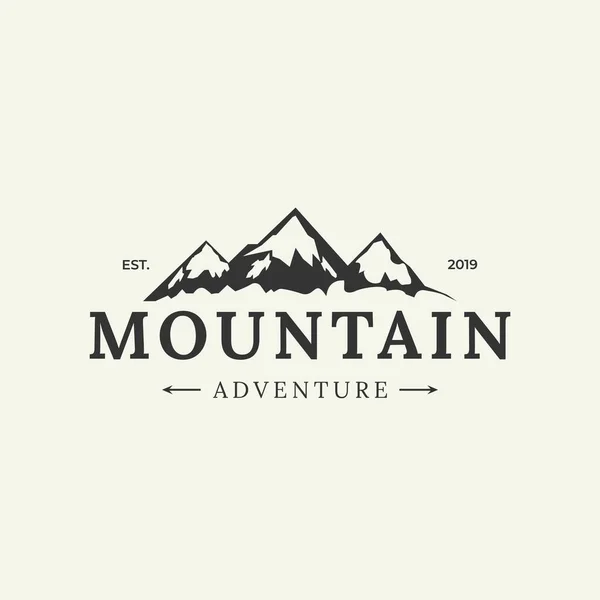Montaña Expedición Aventura Logo — Archivo Imágenes Vectoriales