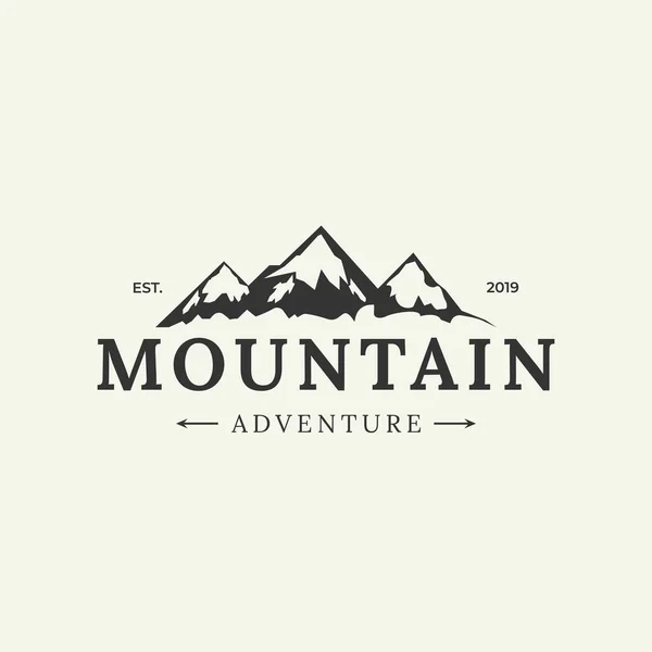 Logo Avventura Spedizione Montagna — Vettoriale Stock