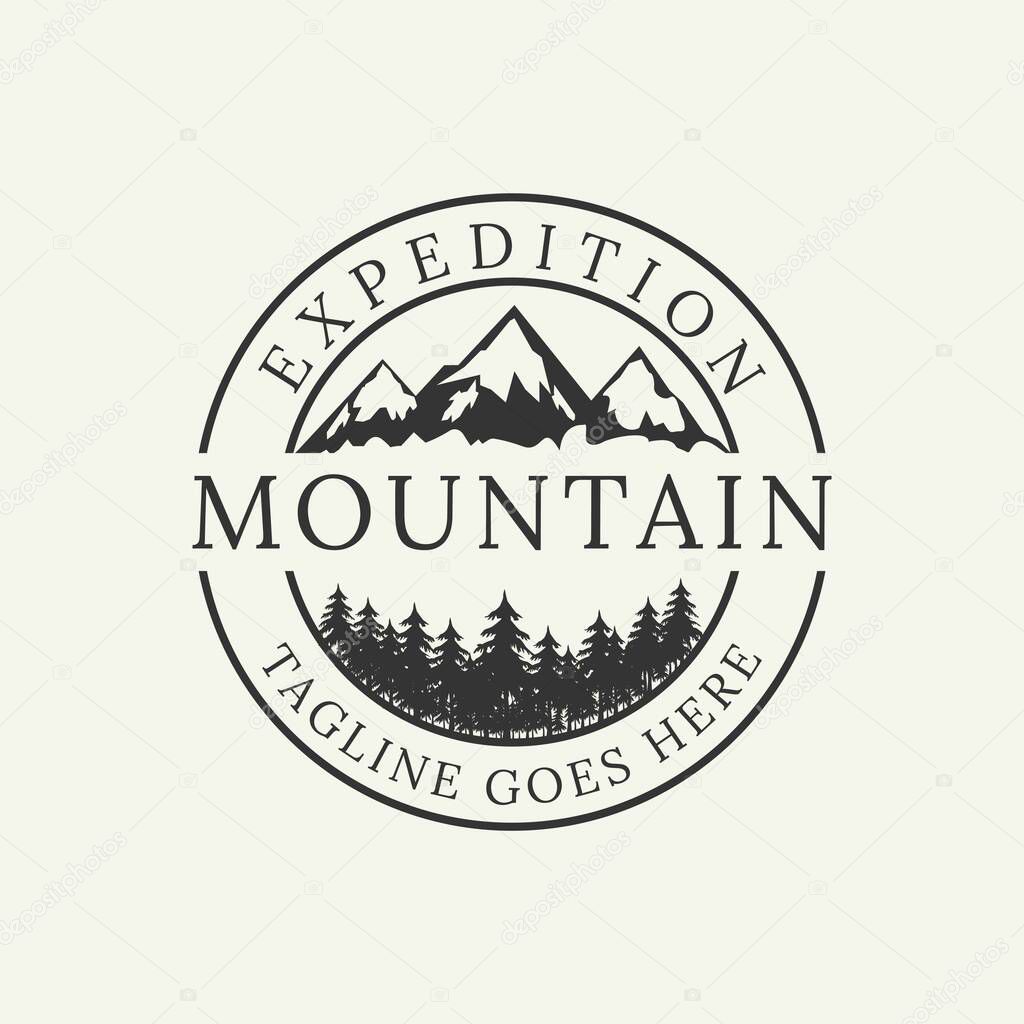 Mountain expedition adventure logo