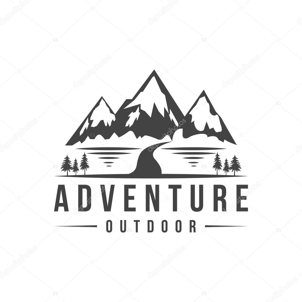 Mountain expedition adventure logo