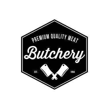 Kasap dükkanı logosu amblemi 