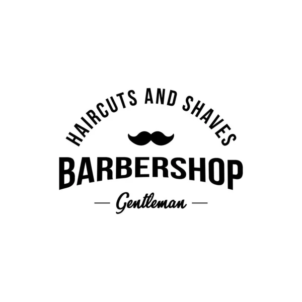 Barbershop Logo Design Template Vector — 스톡 벡터