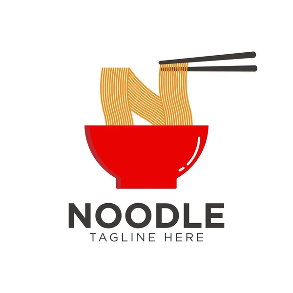 Noodles Logo Ontwerp Sjabloon — Stockvector