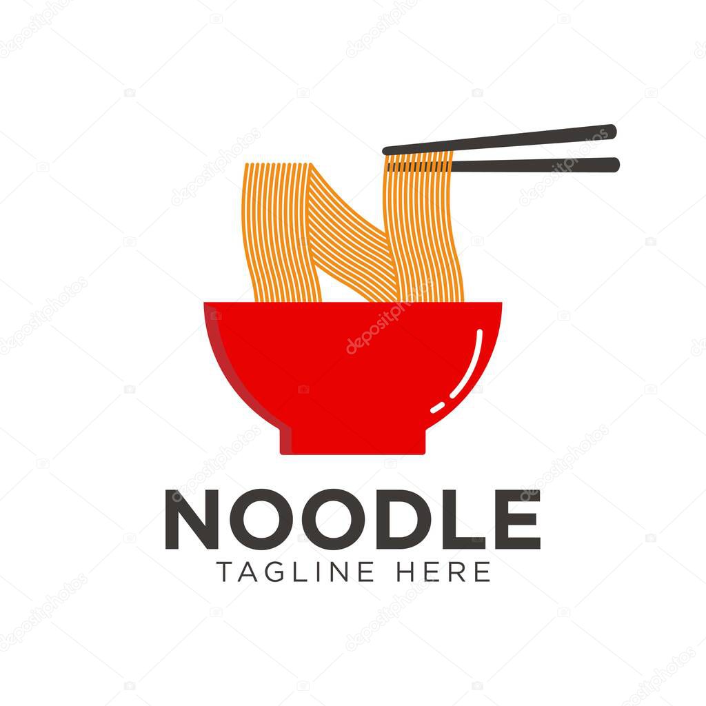 Noodles logo design template