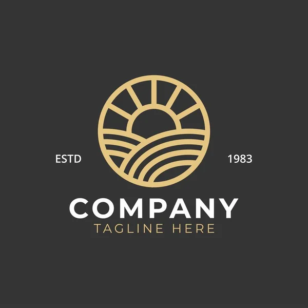 Çiftlik logosu tasarım şablonu