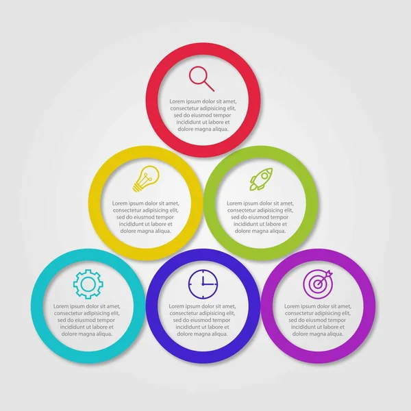 Prezentacja Biznesowy Szablon Infograficzny Opcjami Ilustracja Wektora — Wektor stockowy