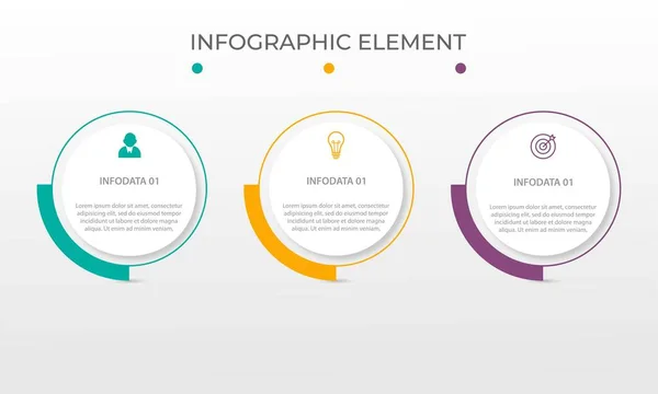 Präsentation Geschäftsinfografik Vorlage Mit Optionen Vektorillustration — Stockvektor