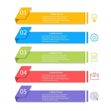 5 seçenekli sunum işi bilgi şablonu