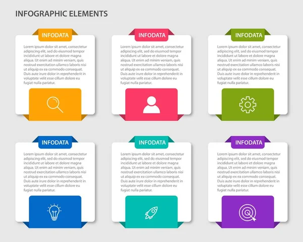 Präsentation Geschäftsinfografik Vorlage Mit Optionen — Stockvektor