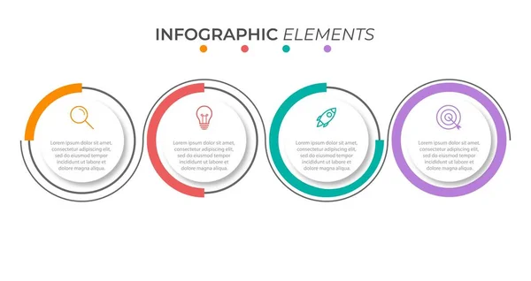 Vektor Infografik Design Vorlage Mit Optionen Oder Schritten — Stockvektor