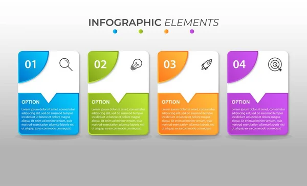 Vektor Infografik Design Vorlage Mit Optionen Oder Schritten — Stockvektor