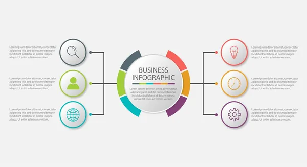 Vektor Infografik Design Vorlage Mit Optionen — Stockvektor