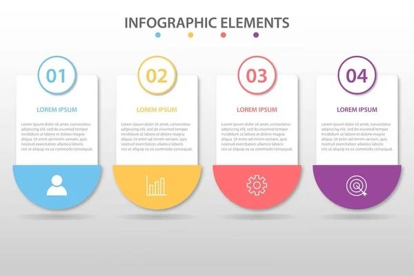 Vektor Infografik Design Vorlage Mit Optionen — Stockvektor