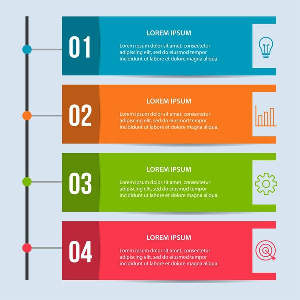 Презентация бизнес-инфографический шаблон с 4 вариантами