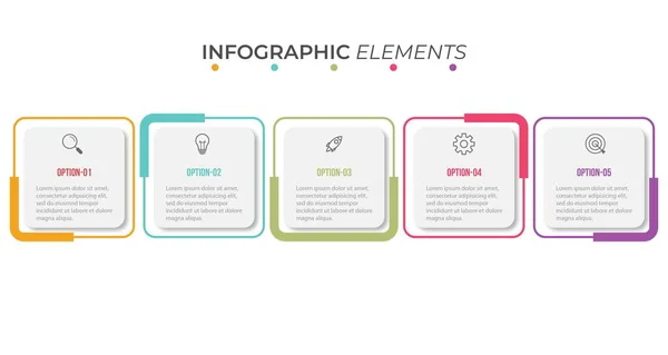 Presentation Företag Infographic Mall Med Alternativ — Stock vektor