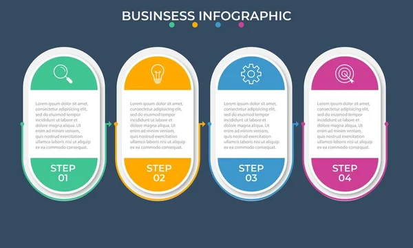 Präsentation Geschäftsinfografik Vorlage Mit Optionen — Stockvektor