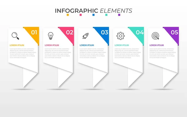 Präsentation Geschäftsinfografik Vorlage Mit Optionen — Stockvektor