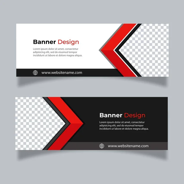 Modelo Web Banner Design Abstrato Vetorial — Vetor de Stock