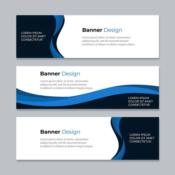 Modelo Web Banner Design Abstrato Vetorial — Vetor de Stock