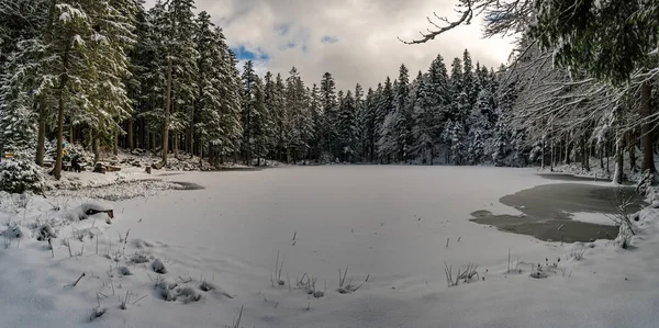 Maravilhosa caminhada de inverno do Restaurante Eggli sobre a esponja Forstseeli e Diepoldsauer para o Faehnerenspitz na Terra Appenzeller, na Suíça — Fotografia de Stock