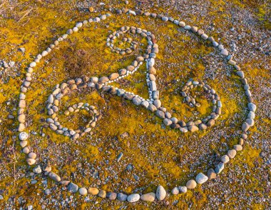 Fantastically beautiful stone labyrinth discovered in the middle of the forest in Upper Swabia. clipart