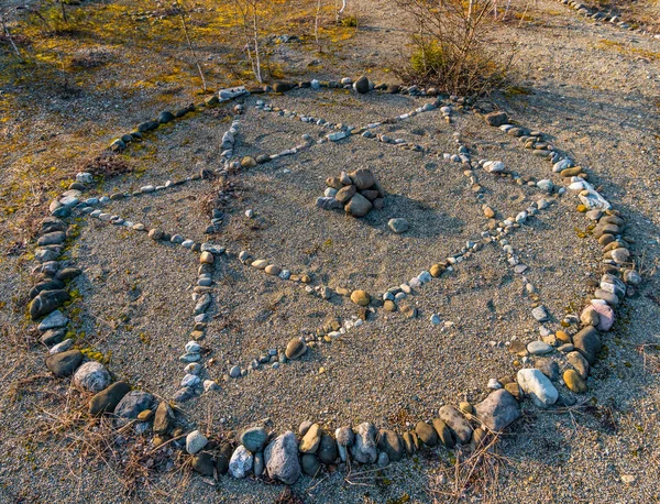 Fantastically beautiful stone labyrinth discovered in the middle of the forest in Upper Swabia.