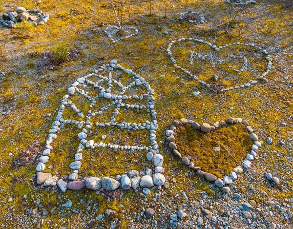 Fantastically beautiful stone labyrinth discovered in the middle of the forest in Upper Swabia.