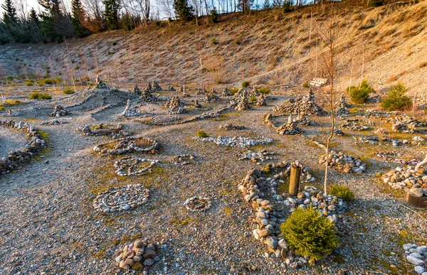 Labirinto Pedra Fantasticamente Bonito Descoberto Meio Floresta Suábia Superior — Fotografia de Stock
