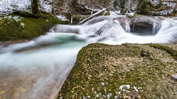Beautiful Snow Covered Eisobel Allgau Winter — Stock Photo, Image