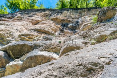 Bregenz 'de Constance Gölü yakınlarındaki Ferrata Kanzele' ye tırmanıyorum.
