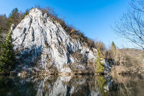 Frühjahrswanderung Schönen Donautal Entlang Der Burgruine Kallenberg Zur Burg Bronnen — Stockfoto