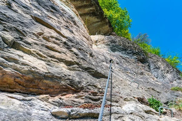 Αναρρίχηση Της Ferrata Kanzele Στο Bregenz Κοντά Στη Λίμνη Constance — Φωτογραφία Αρχείου