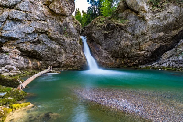 Fantastica Escursione Lungo Sentiero Escursionistico Premium Wild Water Vicino Oberstaufen — Foto Stock