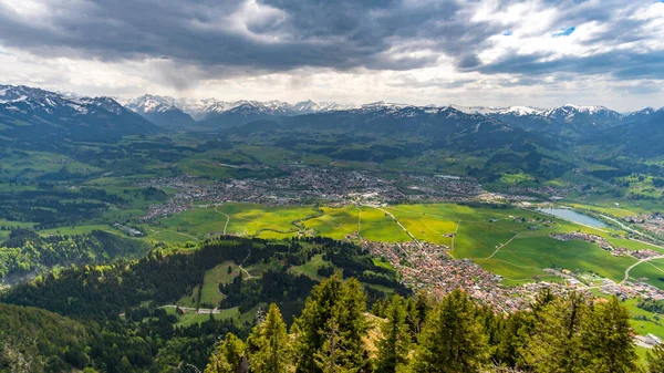 Burgberger Hornle Sonthofen Immenstadt Yakınlarındaki Starzlachklamm Üzerinden Allgau Muhteşem Bir — Stok fotoğraf