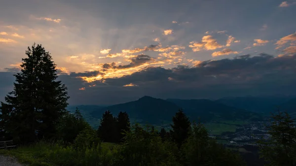 Randonnée Lever Soleil Immenstadt Allgau Jusqu Sommet Mittag Nagelfluhkette — Photo