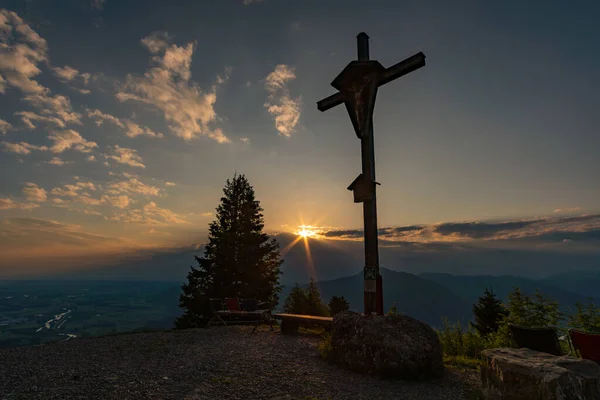 Randonnée Lever Soleil Immenstadt Allgau Jusqu Sommet Mittag Nagelfluhkette — Photo