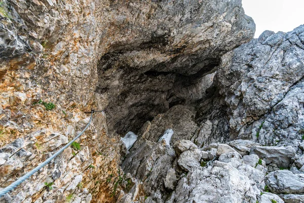 Όμορφη Πεζοπορία Και Αναρρίχηση Στο Zugspitze Κοντά Στο Ehrwald Και — Φωτογραφία Αρχείου