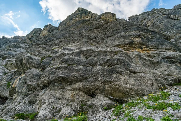 Lachenspitze Üzerinde Dağ Turu Ferrata Üzerinden Lachenspitze Vilsalpsee Den Traualpsee — Stok fotoğraf