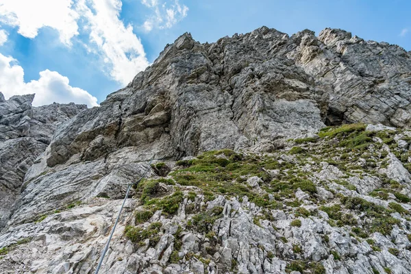 Bergtour Über Die Lachenspitze Nordwand Klettersteig Zur Lachenspitze Aufstieg Vom — Stockfoto