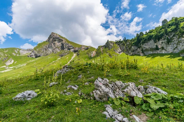 Lachenspitze Üzerinde Dağ Turu Ferrata Üzerinden Lachenspitze Vilsalpsee Den Traualpsee — Stok fotoğraf